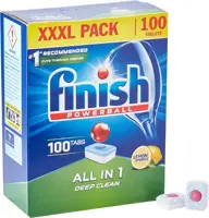 Finish Powerball All-in-one Dishwasher Tablets Lemon + 3 Free Ultimate Plus Tablets  (Pack 100 + 3 Free ) - 3293852