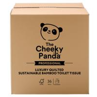 Cheeky Panda Sustainable Plastic-Free Bamboo Toilet Tissue  3 Ply Embossed 160 Sheets Per Roll (Pack 36) - LQTOILT36