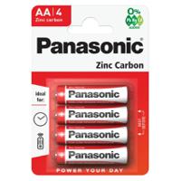 Panasonic Zinc Batteries AA R6 1.5V (Pack 4)  - PANAR6RB4