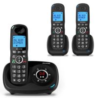 Cordless telephone with answer phone and call block - triple phone