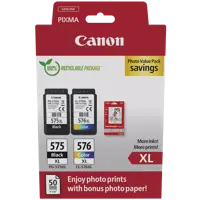 OEM Canon 5437C006 PG-575XL + CL-576XL Black and Colour High Capacity with Photo Paper