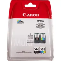 Canon PG- 560/CL-561 Black & Colour Standard Ink Cartridge 1 x 7.5ml + 3 x 8.3ml + Photo Paper 100 x 150mm 50Pk - 3713C008