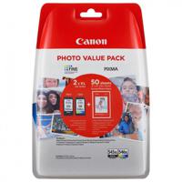 Canon PG545XL/C546XL CMYK  XL Ink Cartridge  1 x 15ml +1 x 13ml + Photo paper - 100 x 150 mm - 50pk - 8286B011