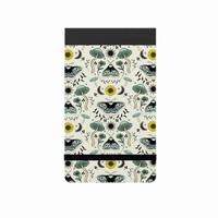Silvine Elasticated Pocket Notebook 160 Page 78 x 127mm Grey Moth & Mushroom Design (Pack 12) - 190MM2