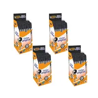 Bic Cristal Ballpoint Pen 1.0mm Tip 0.32mm Line Black (Pack 50) 4 Packs for the Price of 3 - 8373632x4