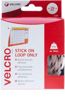 Velcro Stick On Coins Loop Only 19mm White (Pack 125) - 7183