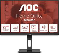 AOC 27E3QAF 27 Inch 1920 x 1080 Pixels Full HD IPS Panel HDMI VGA DisplayPort Height Adjustable Monitor
