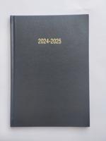 ValueX Academic Mid Year A4 Week To View Diary 2024/2025 Black - A43E Black