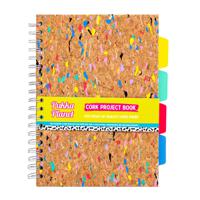 Pukka Planet Cork Project Book B5 181 x 257mm 200 Page 8mm Lined 80gsm Recycled FSC Paper - 9856-SPP