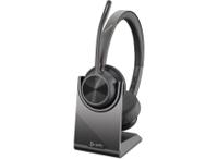 HP Poly Voyager 4320 UC Bluetooth USB-C Headset with BT700 Dongle and Charging Stand