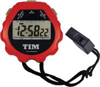 Acctim Sprint Water Resistant Stopwatch Red With Lanyard and Whistle - TIM901R
