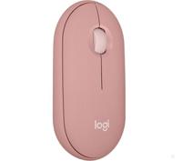 Logitech Pebble 2 M350s 4000 DPI Ambidextrous RF Wireless + Bluetooth Optical Tonal Rose Mouse
