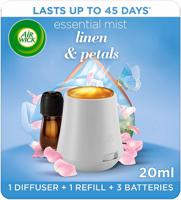 Air Wick Linen & Petals Essential Mist Kit Lasts for up to 45 days 20ml  - 3278184