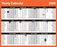 ValueX Calendar Year To View 2025 - YC1