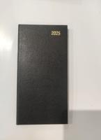 ValueX Slim Pocket Diary 2 Weeks To View 2025 Black - BUSSLIM2 Black