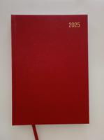 ValueX Desk Diary A4 Week To View 2025 Burgundy - BUSA43 Burg