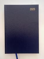 ValueX Desk Diary A5 Day To Page Appointment 2025 Blue - OFFICEA51A Blue