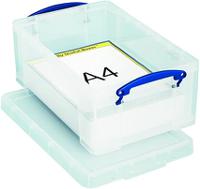 Really Useful Plastic Storage Box  9 Litre Clear - 9CCB