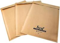 Surf All Paper Padded Mailing Envelopes Size D(1) - Internal Size 180mm x 260mm - Brown (Box 200) - SURFD1K