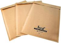 Surf All Paper Padded Mailing Envelopes Size K(7) - Internal Size 350mm x 470mm - Brown (Box 100) - SURFK7K