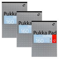 Pukka Pads Metallic Refill Pad Tape Headbound A4 5mm Dotted Grid 4 Hole Punched 160 Pages  Green (Pack 3) - REFDOT