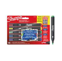Sharpie Creative Marker Acrylic Paint Markers Water-Based Bullet Tip Assorted Colours (Pack 5) - 2201069
