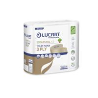 Lucart EcoNatural Toilet Rolls 3Ply 270 sheets 29.7m x 56 rolls (Paper Wrapped)