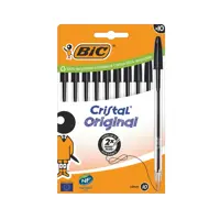 Bic Cristal Ballpoint Pen 1.0mm Tip 0.32mm Line Black (Pack 10) - 516353