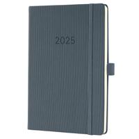 Conceptum Diary 2025 Approx A5 Week To View Hardcover Softwave Surface 148x213x30mm Dark Grey