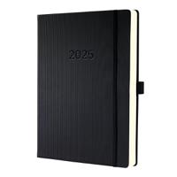 Conceptum Appointment Diary 2025 A4+ Day Per Page Vertical Layout Hardcover Softwave Surface 225x315x20mm Black