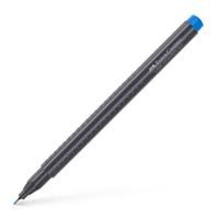 Faber-Castell Fibre-Tip Grip Pen 0.4mm Tip Helioblue Reddish 56% Recycled Plastic (Pack 10) - 151651