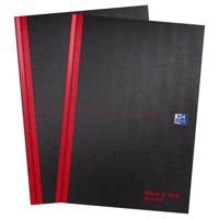 Black n Red Casebound Notebook Ruled 192 Pages Recycled A4 (Pack 2) - 400194939