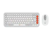 Logitech Pop Icon Combo Wireless Off White Keyboard and Mouse Set