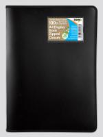 Tiger Zipped Display Book 20 Pocket A4 Black - 302418