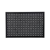 Floortex Doortex Heavy-duty Open Top Anti-fatigue Ergonomic Anti-slip Mat 100% Recycled Natural Rubber 80x120cm Black - UREMFLRU0013