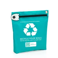 Versapak Security Seal Recycle Scheme Bag Medium 356x356x50mm Green - GENT06018