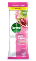 Dettol Multi Purpose Cleaning Wipes Pomegranate (Pack 105) - 3244472