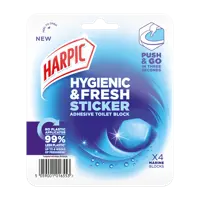 Harpic Hygienic And Fresh Marine Toilet Stickers Freshener (Pack 4) - 3275279