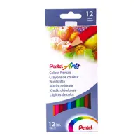 Pentel Arts Colouring Pencils Assorted Colours (Pack 12) - CB8-12U