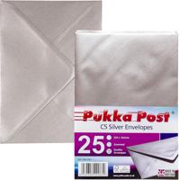 Pukka Post & Packaging Envelopes C5 Silver Gummed 100gsm 162mmx229mm (Pack 25) - 9066-ENV