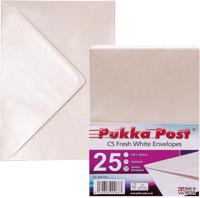 Pukka Post & Packaging Envelopes C5 Fresh White Gummed 100gsm 162mmx229mm (Pack 25) - 9068-ENV