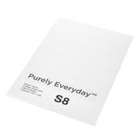 Purely Everyday A4 Single Integrated Label S8 One Integral Hotmelt Label Perforated 190 x 90mm White (Pack 1000)