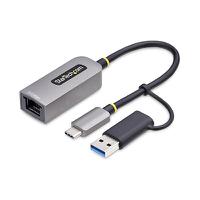 StarTech.com 2.5GbE USB-C to Ethernet Adapter with USB-A Converter