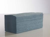 ValueX Interfold Hand Towel 1 Ply 100% Recycled Sleeves 250 x 20 Blue (Pack 5000 Sheets) - IFB5000