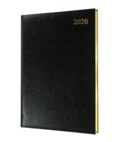 Collins QB7 Desk Diary A4 Week to View Appointment 2026 Black QB7.99-26 - 822140