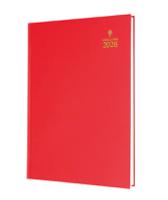 Collins 52 Desk Diary A5 Day to Page 2026 Red 52.15-26 - 823308