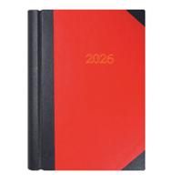 Collins 42 Desk Diary A4 2 Page Per Day 2026 Red/Black 42.15-26 - 822170