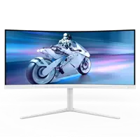 Philips Evnia 34M2C5501A 34 Inch 3440 x 1440 Pixels Wide Quad HD Fast VA HDMI DisplayPort White Curved Gaming Monitor