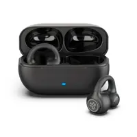 JLab Audio Flex Open Air Clip True Wireless Black Earbuds with Charging Case