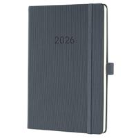 Sigel Conceptum Diary 2026A5 Week To View Dark Grey - C2666